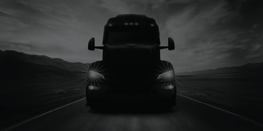 NTDAW 2024 featured Image screened Peterbilt truck at night